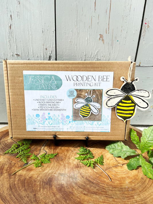 Lino Printing Kit - Wooden Bee