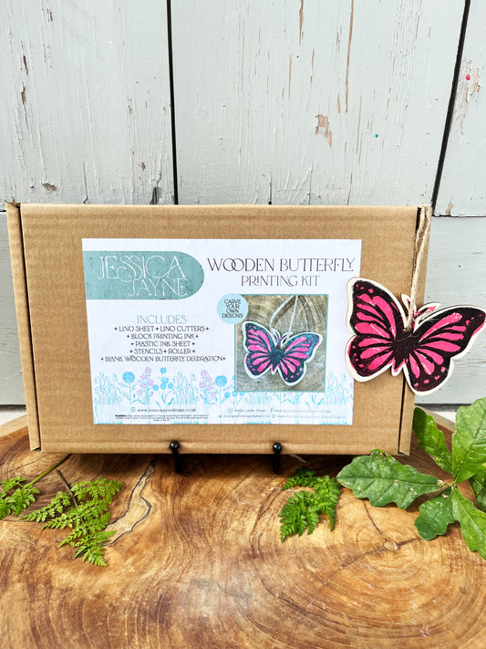 Lino Printing Kit - Wooden Butterfly